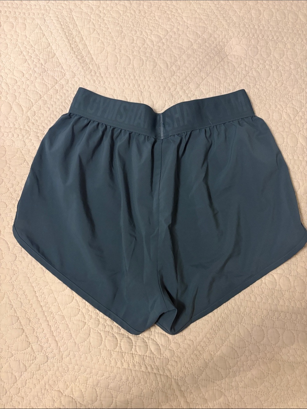 Gymshark Women's Blue/Green Athletic Shorts - Picture 4 of 6